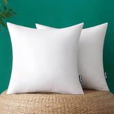 MIULEE Pack of 2 22x22 Inch Outdoor Pillow Inserts Waterproof Decorative Throw Pillow Insert, Square Lumbar Garden Pillow Form for Patio Sofa Couch - Miulee